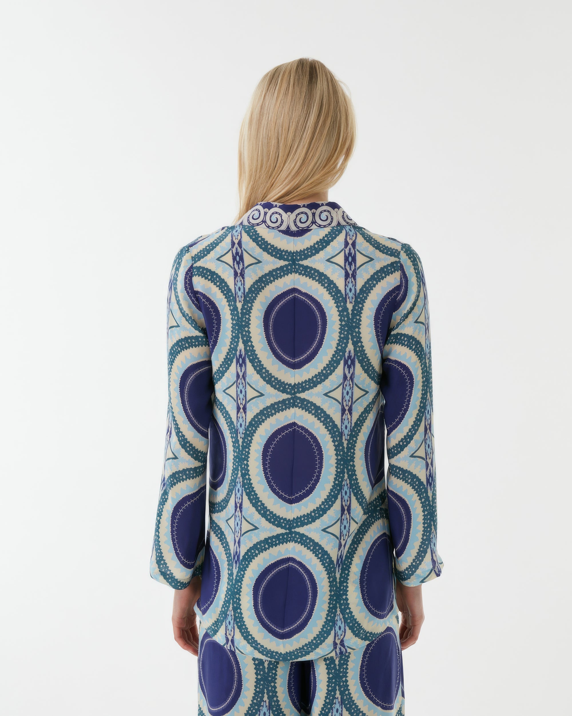 Jia print blouse - Blue
