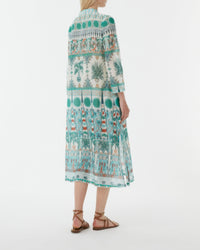 Long printed caftan - Green