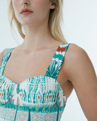Dalia crop top with straps - Green