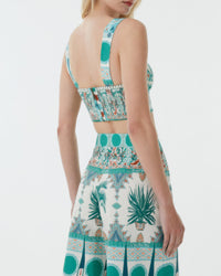 Dalia crop top with straps - Green