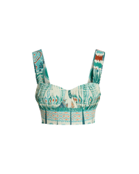 Dalia crop top with straps - Green
