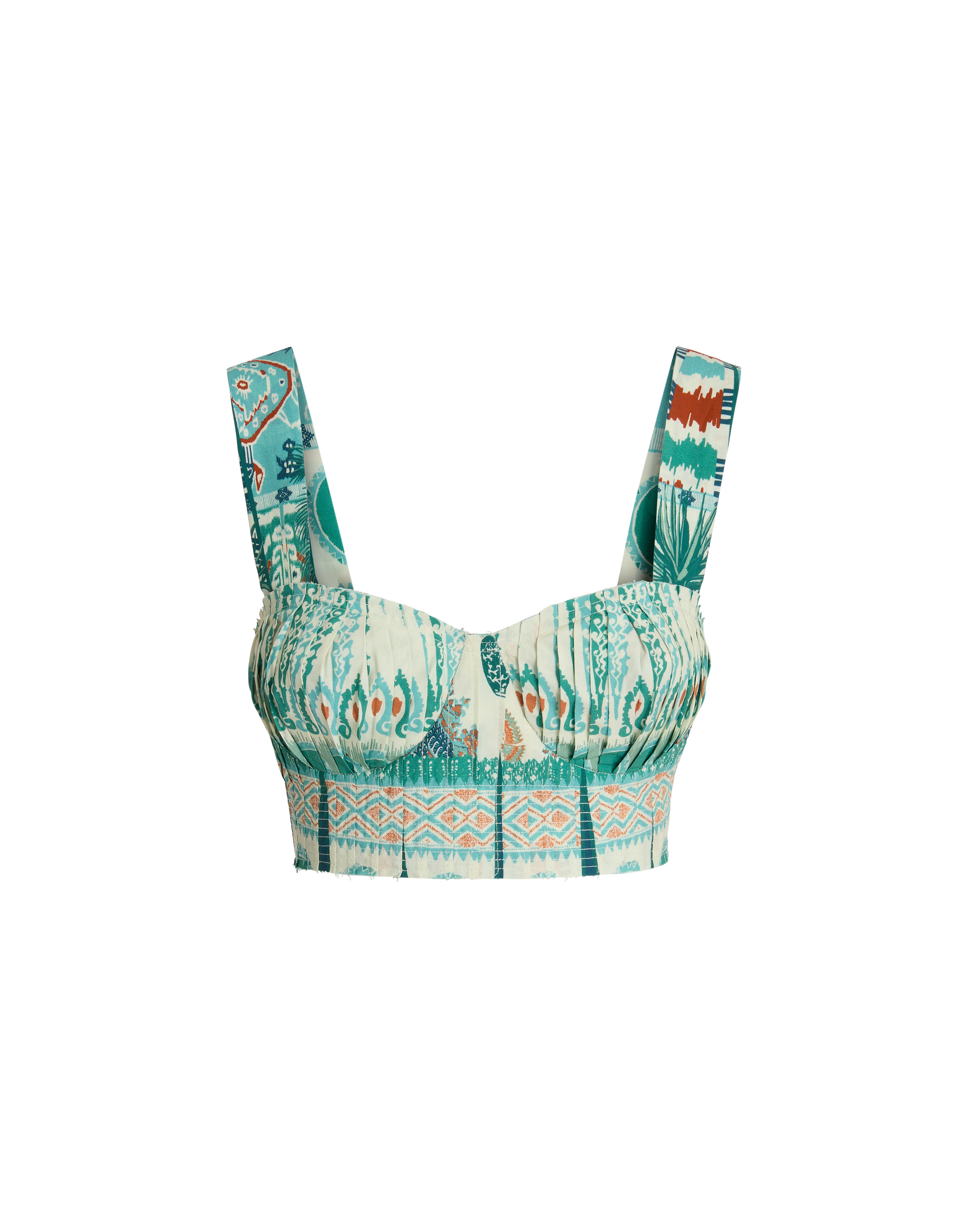 Dalia crop top with straps - Green