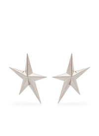 SILVER // Large star earrings