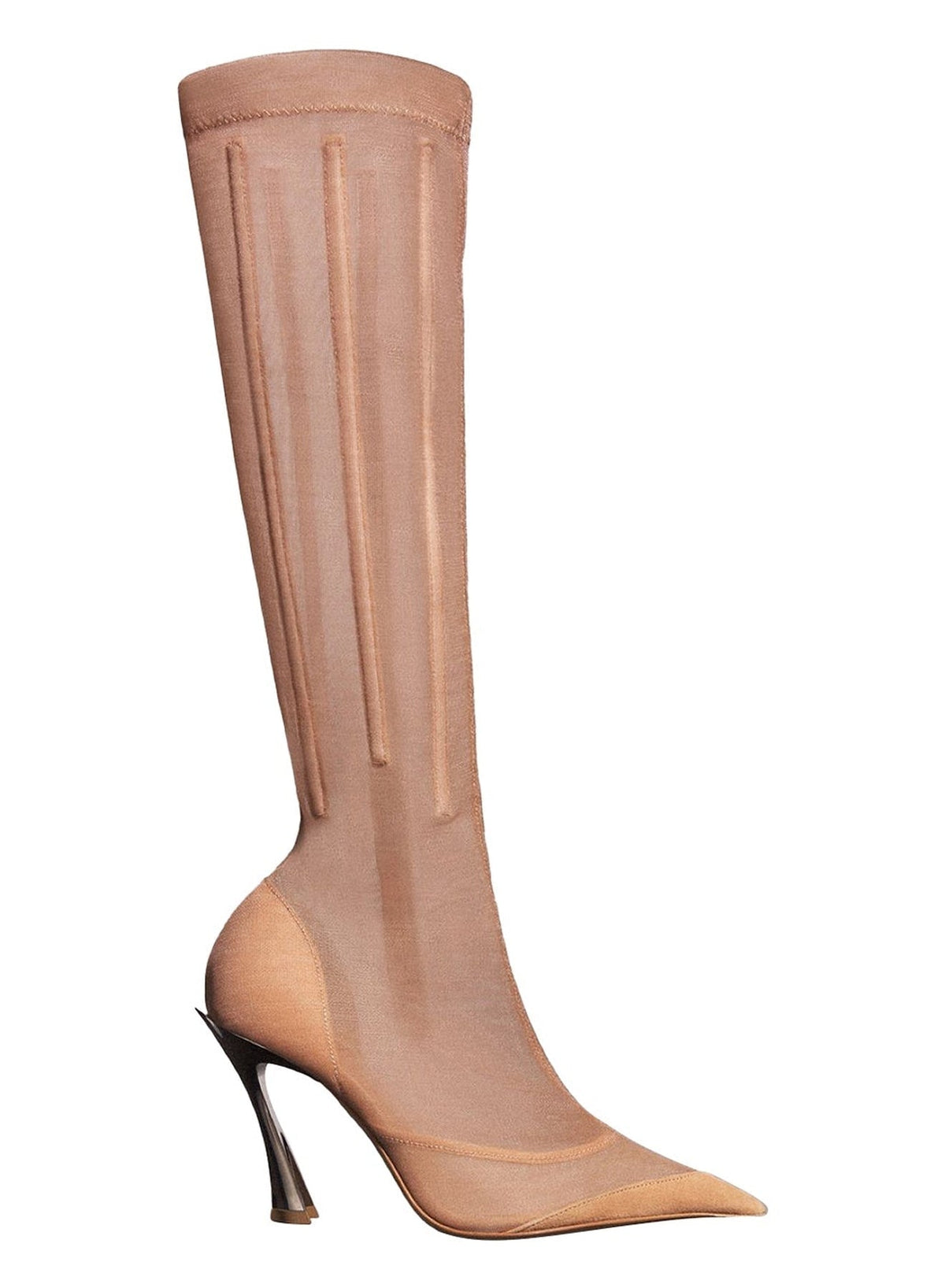 TAN // tan boned mesh fang 95 boots