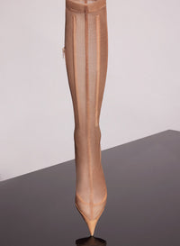 TAN BONED MESH FANG 95 BOOTS