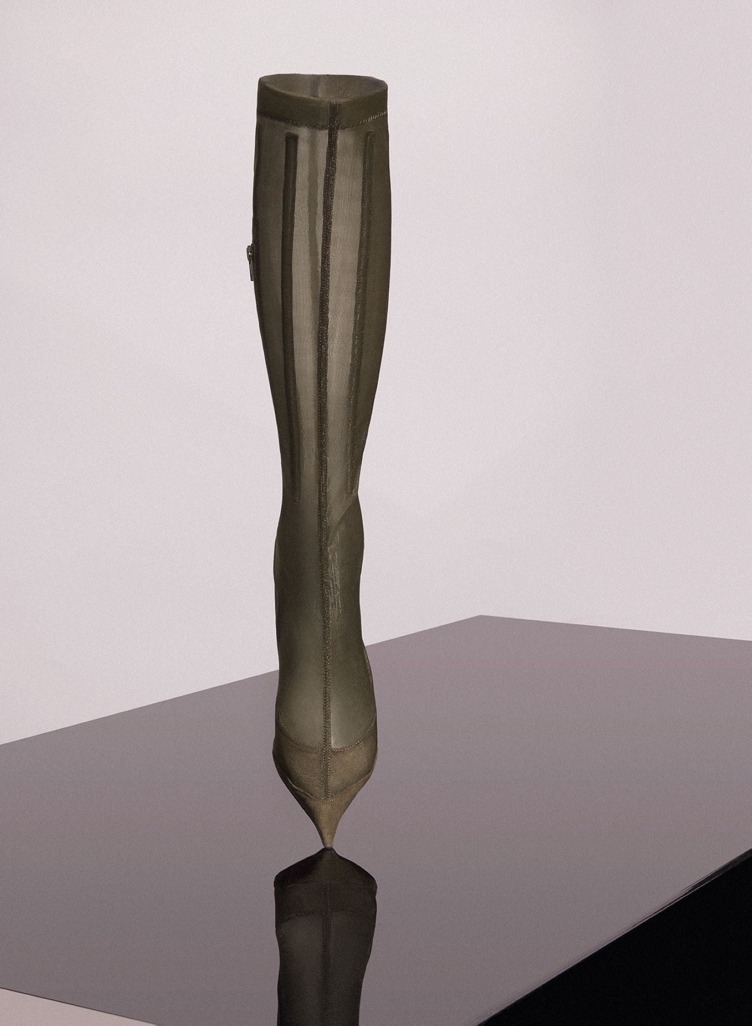 TAN BONED MESH FANG 95 BOOTS