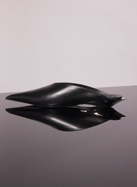 BLACK // black leather fang 55 pump
