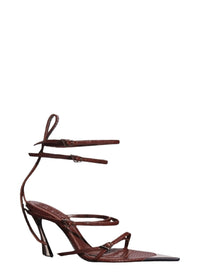 Sandales Fang 95 à brides en cuir - Dark Brown
