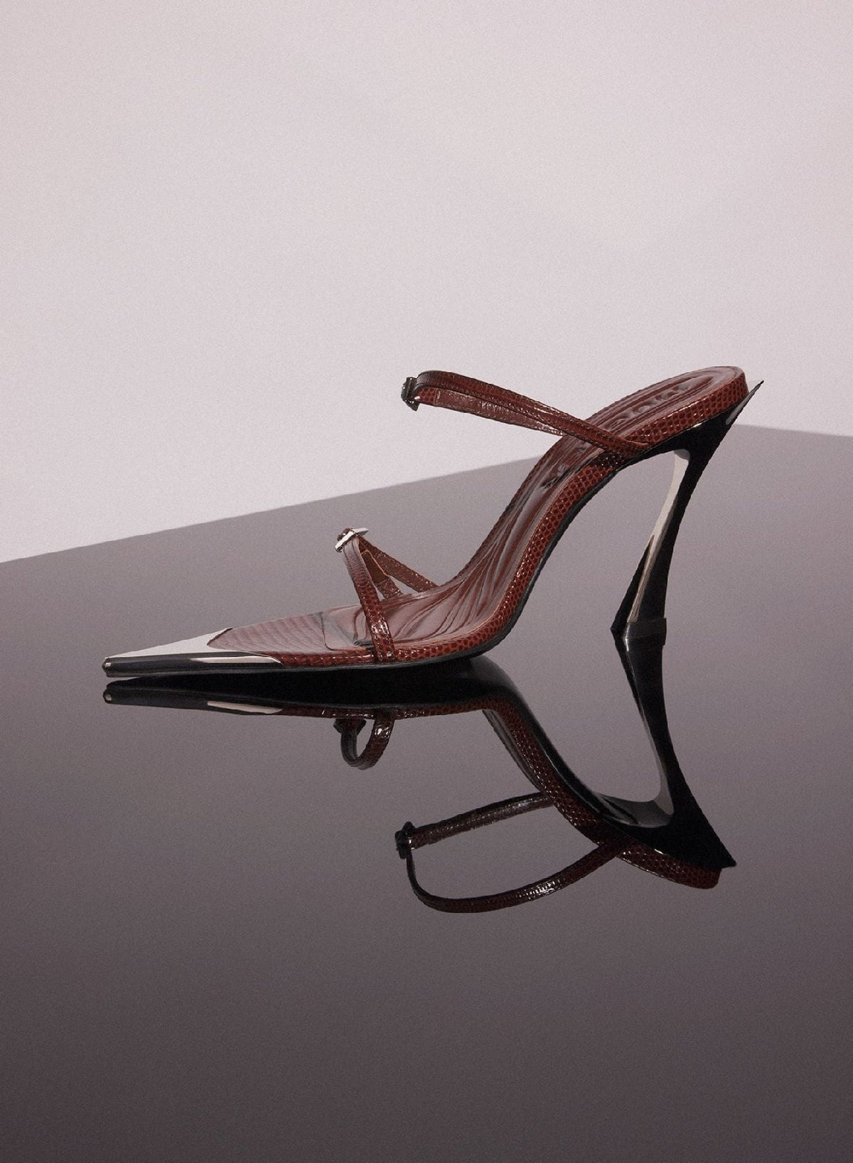 Sandales Fang 95 en cuir - Dark Brown