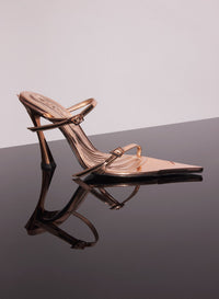 COPPER LEATHER FANG 95 SANDALS