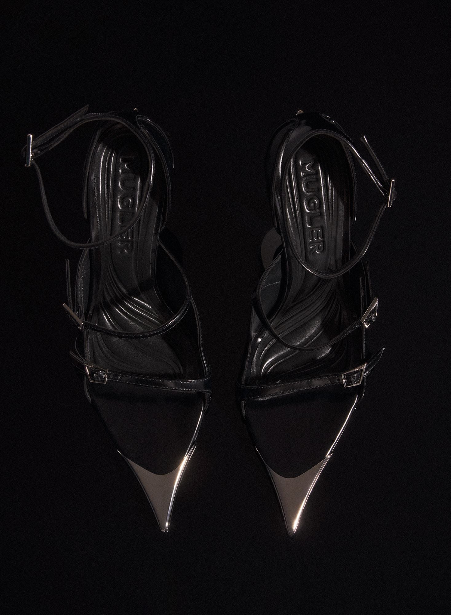 STRAPPY NUDE LEATHER CLASSIC 95 SANDALS
