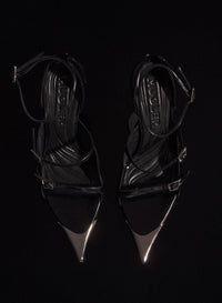 BLACK // strappy black leather classic 95 sandals