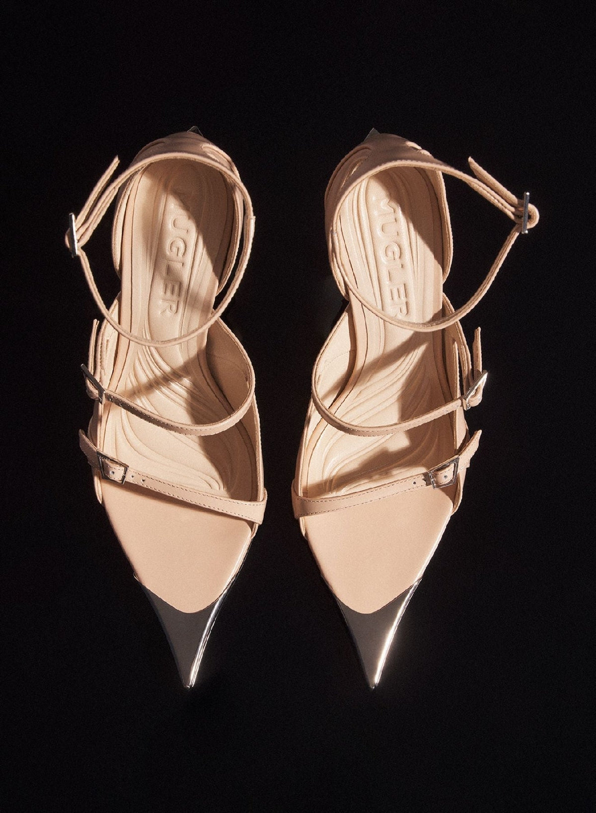 NUDE // strappy nude leather classic 95 sandals
