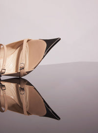 STRAPPY NUDE LEATHER CLASSIC 95 SANDALS
