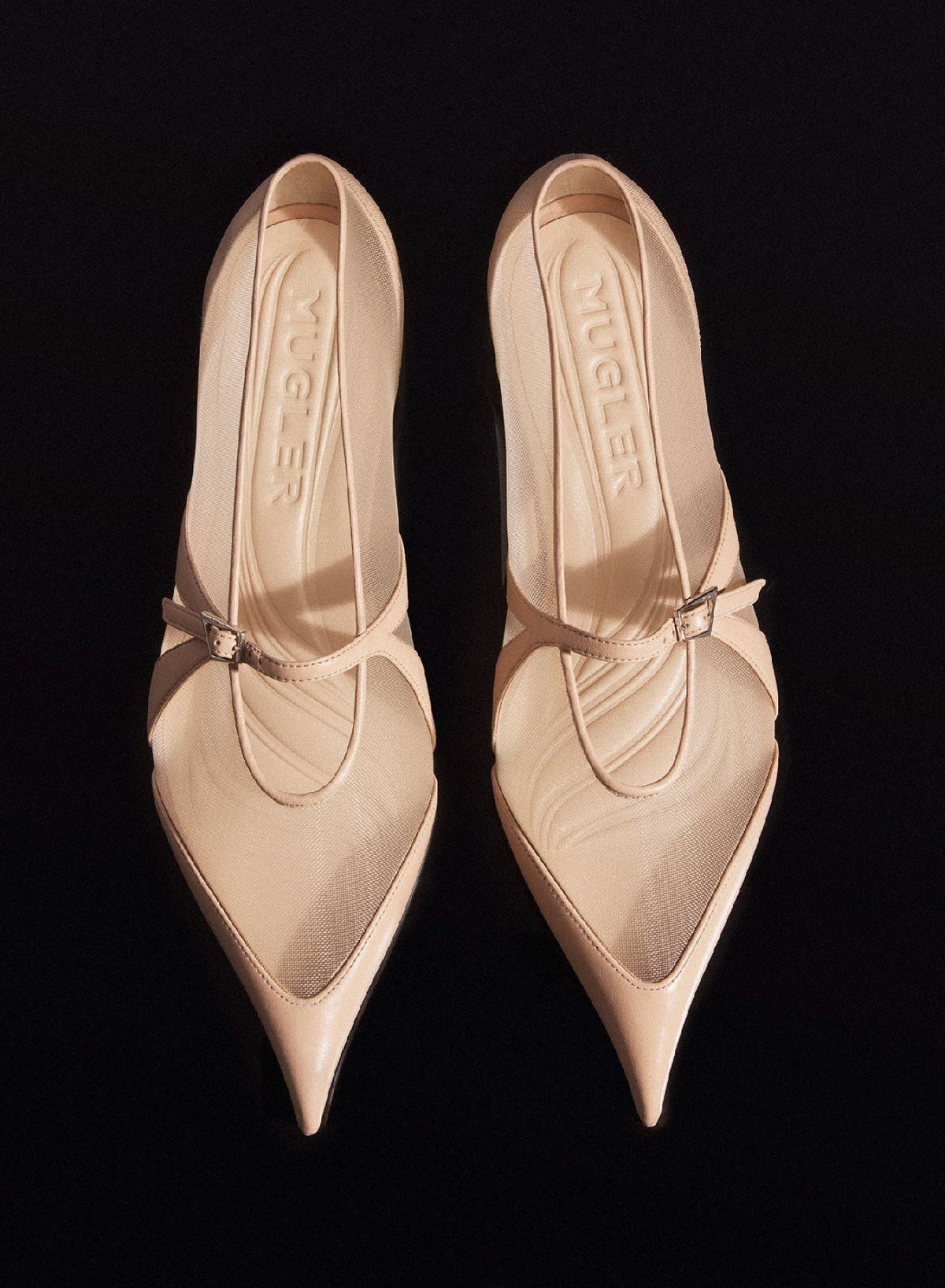 Ballerines Fang 40 en mesh - Nude