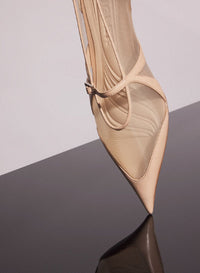 Ballerines Fang 40 en mesh - Nude