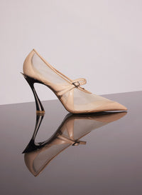 BLACK MESH FANG 95 PUMP WITH STRAP