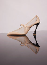 BLACK MESH FANG 95 PUMP WITH STRAP