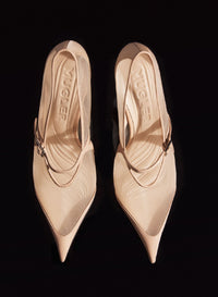 NUDE // nude mesh fang 95 pump with strap