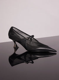 BLACK MESH FANG 55 BALLERINA