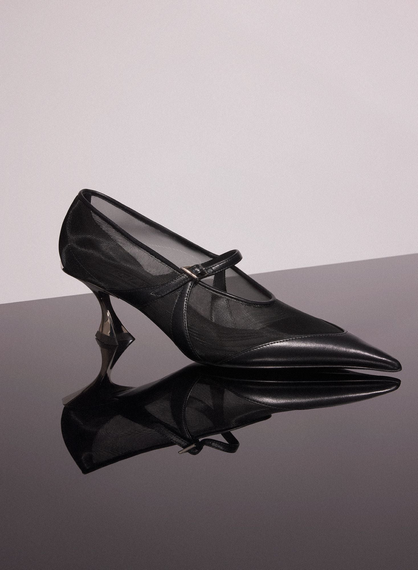 BLACK MESH FANG 55 BALLERINA