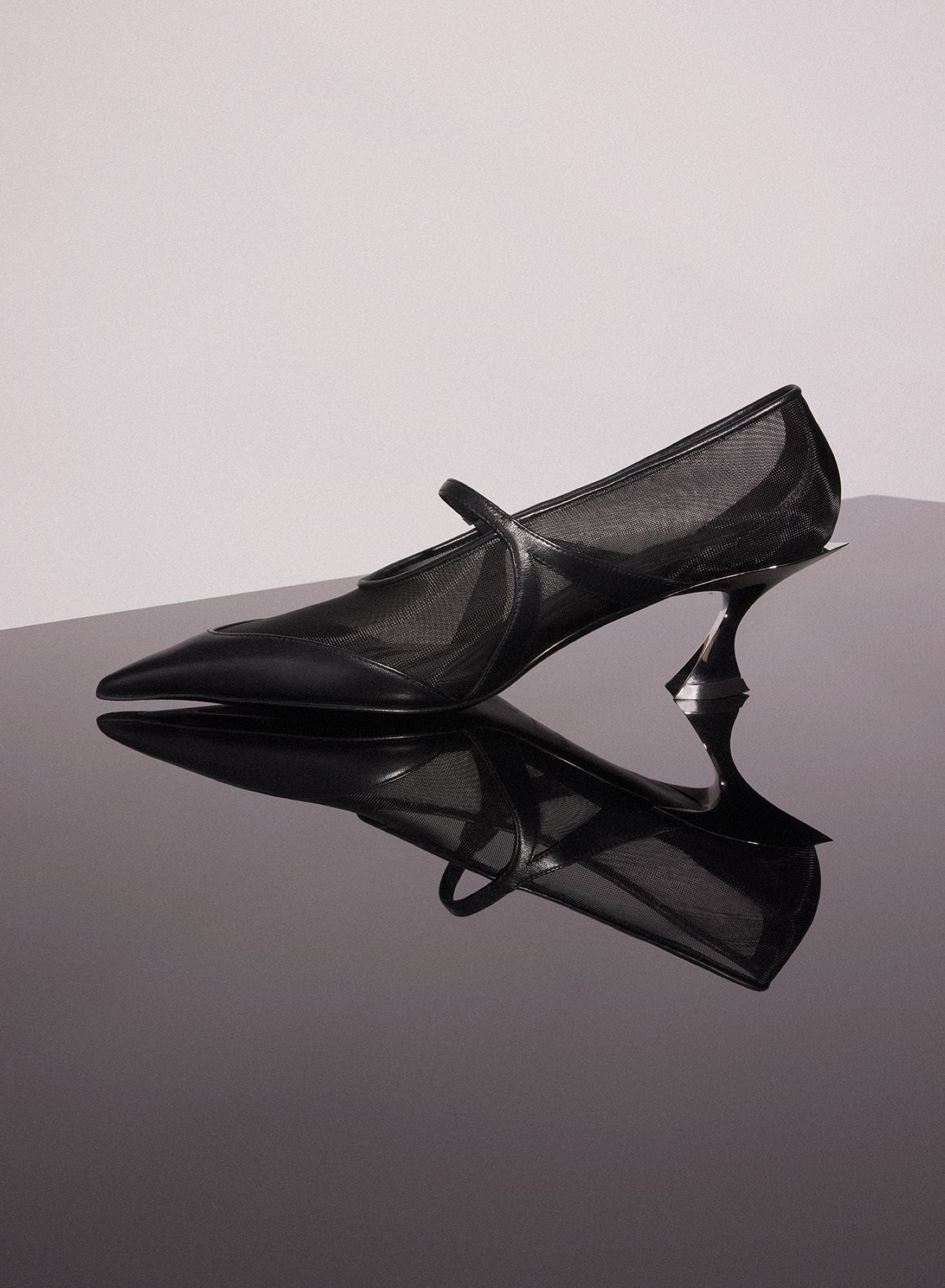 BLACK MESH FANG 55 BALLERINA