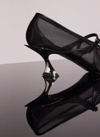 BLACK MESH FANG 55 BALLERINA