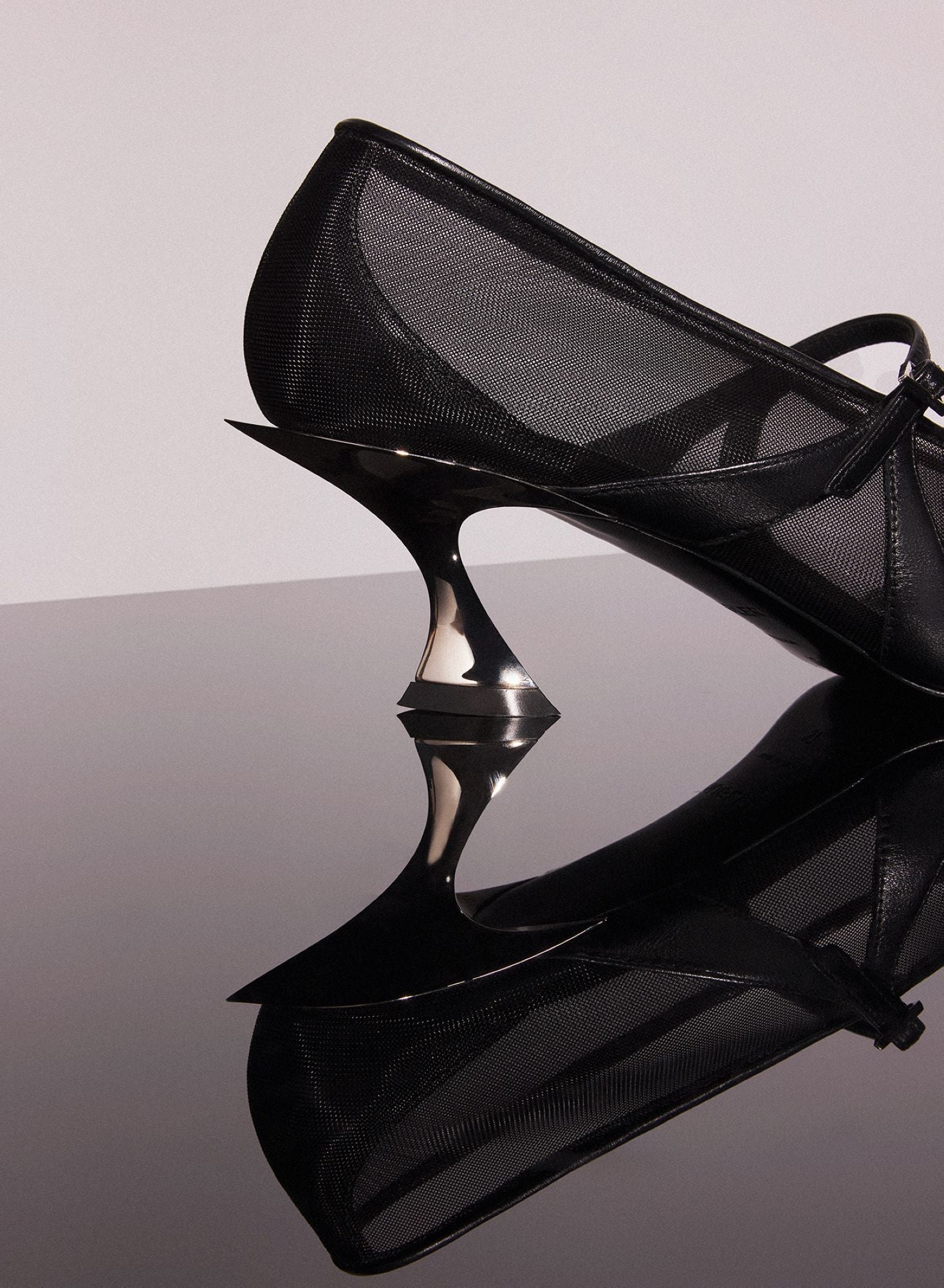 BLACK MESH FANG 55 BALLERINA