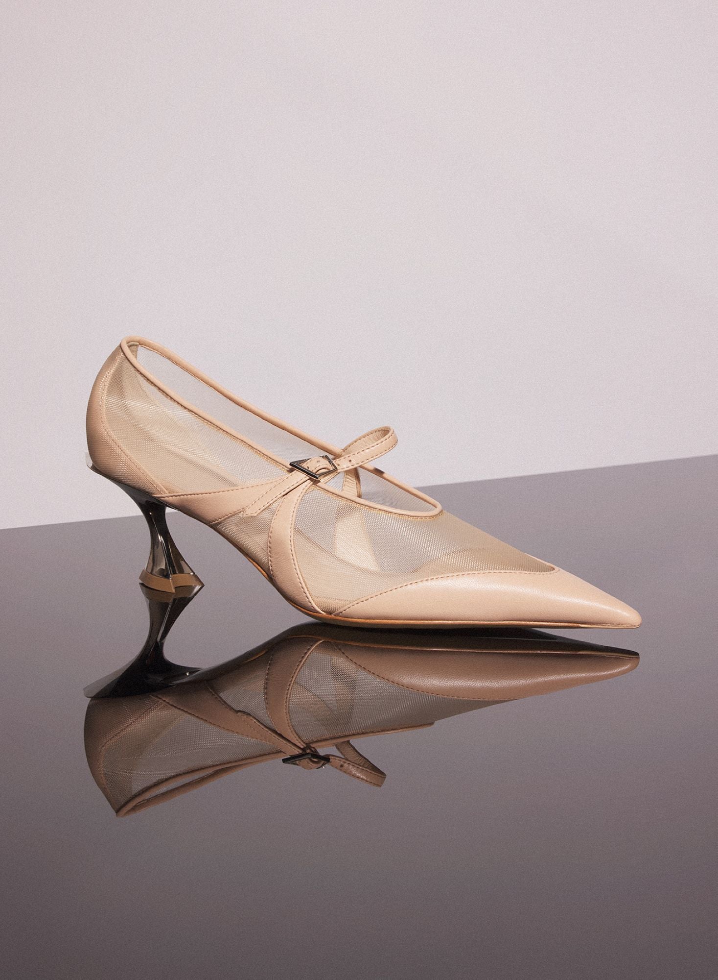 BLACK MESH FANG 55 BALLERINA