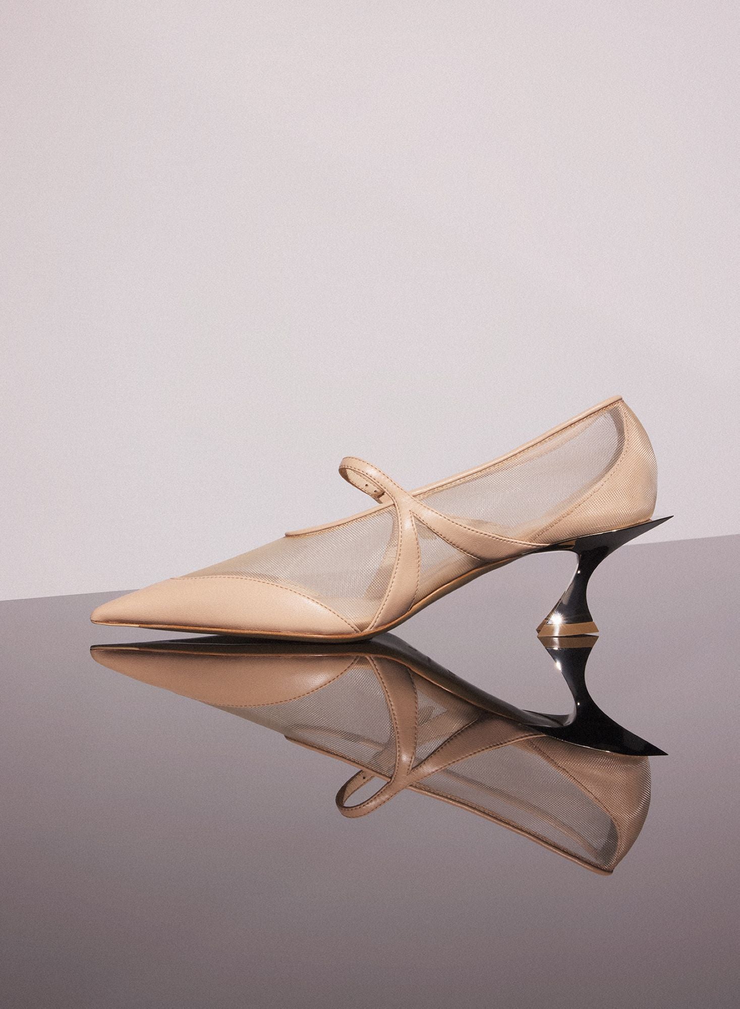 BLACK MESH FANG 55 BALLERINA