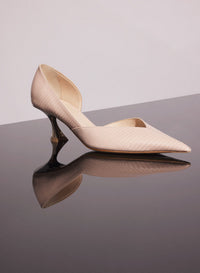 CEMENT PINK LEATHER FANG 55 PUMP