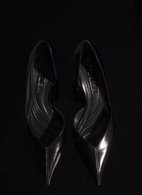 BLACK LEATHER FANG 55 PUMP