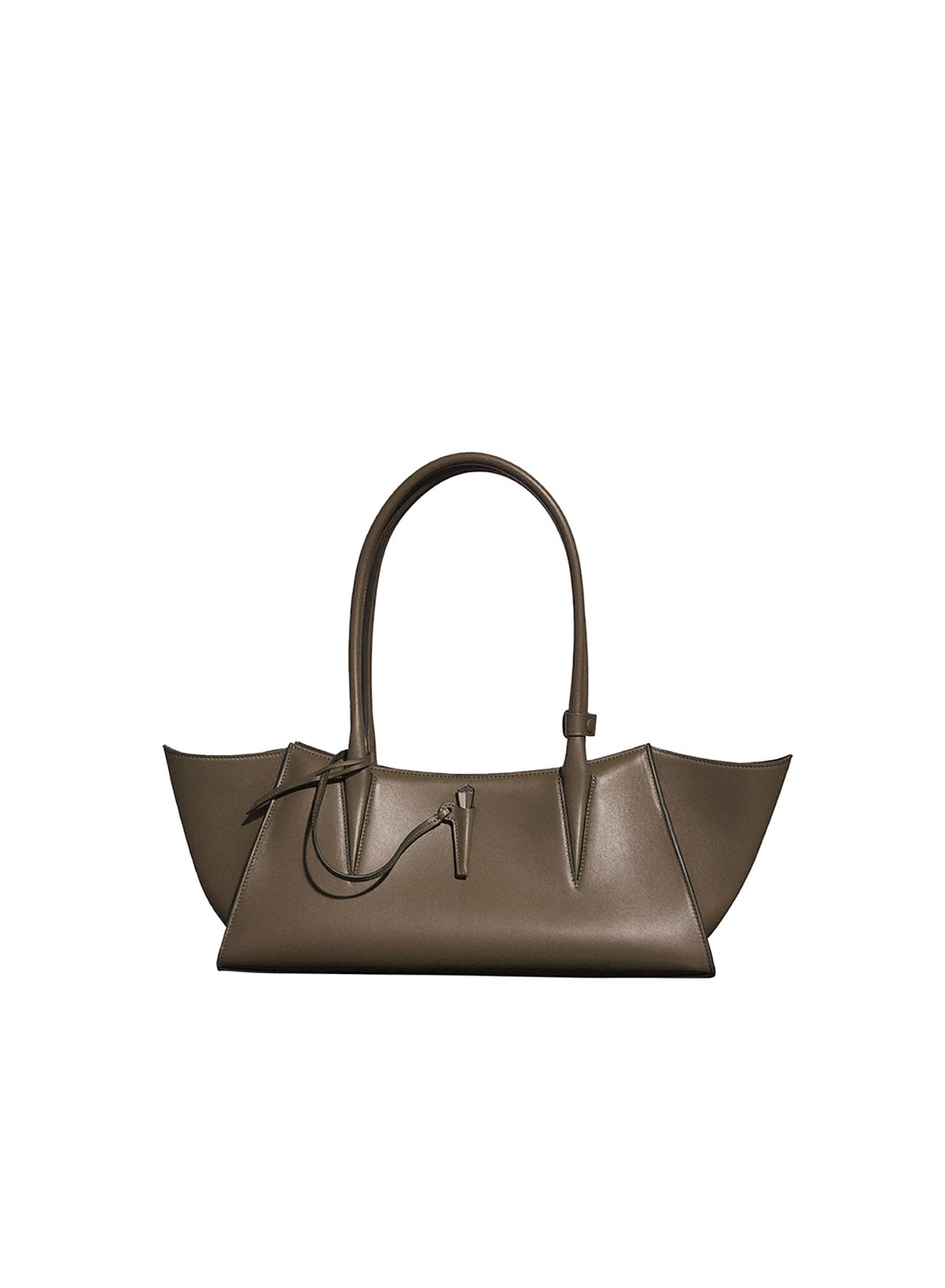 LEATHER KHAKI // khaki smooth leather fang bag