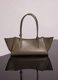 LEATHER KHAKI // khaki smooth leather fang bag