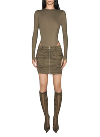 KAKI // kaki cargo skirt