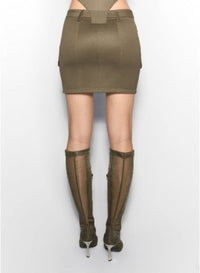 KAKI // kaki cargo skirt