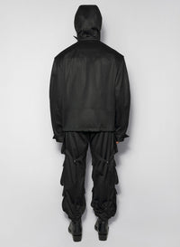 BLACK CARGO JACKET