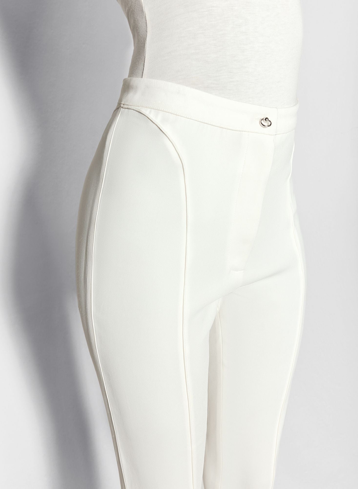 WHITE PIERCED PANTS