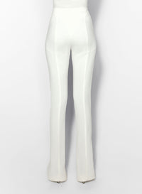WHITE PIERCED PANTS