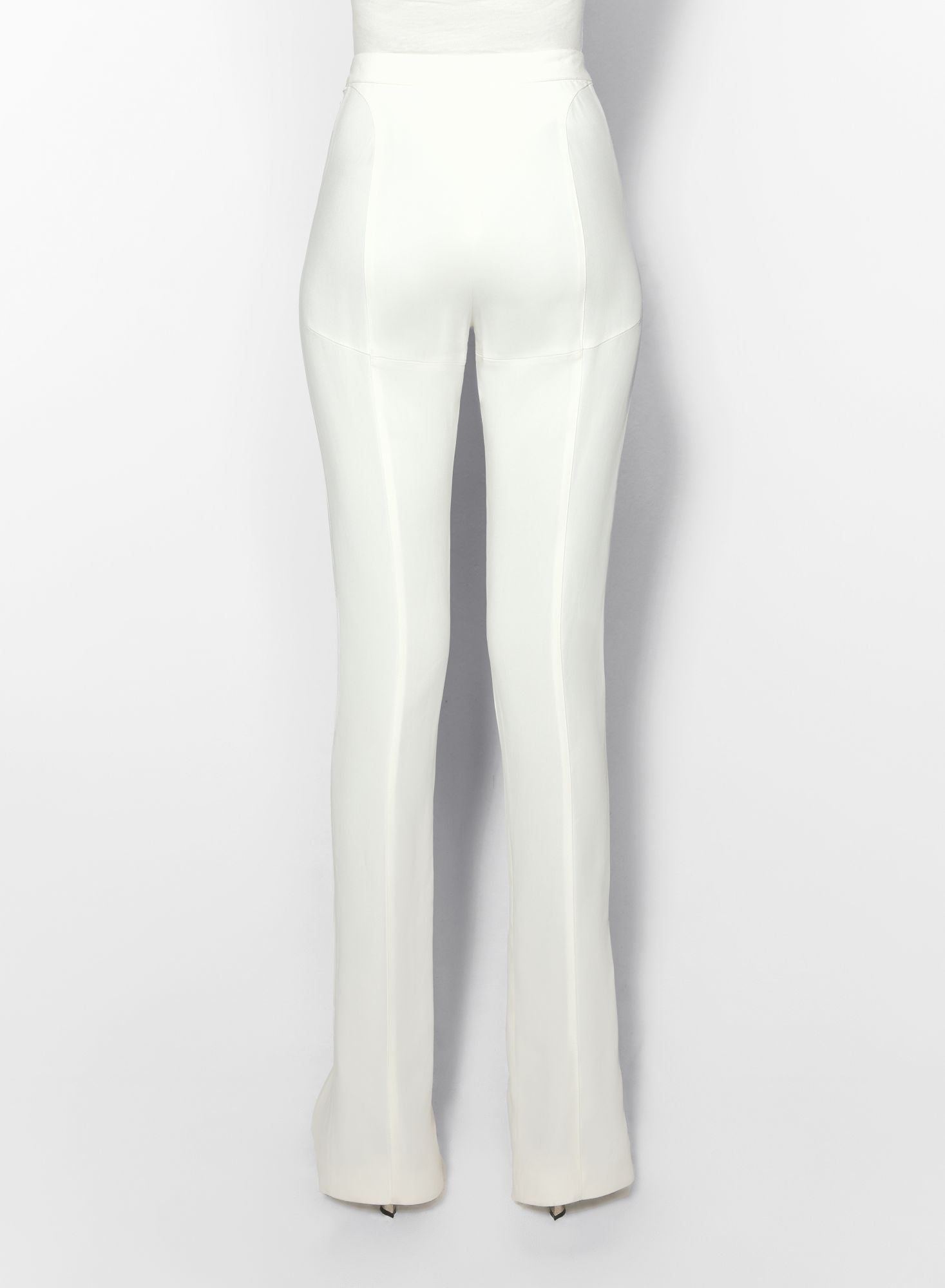WHITE PIERCED PANTS
