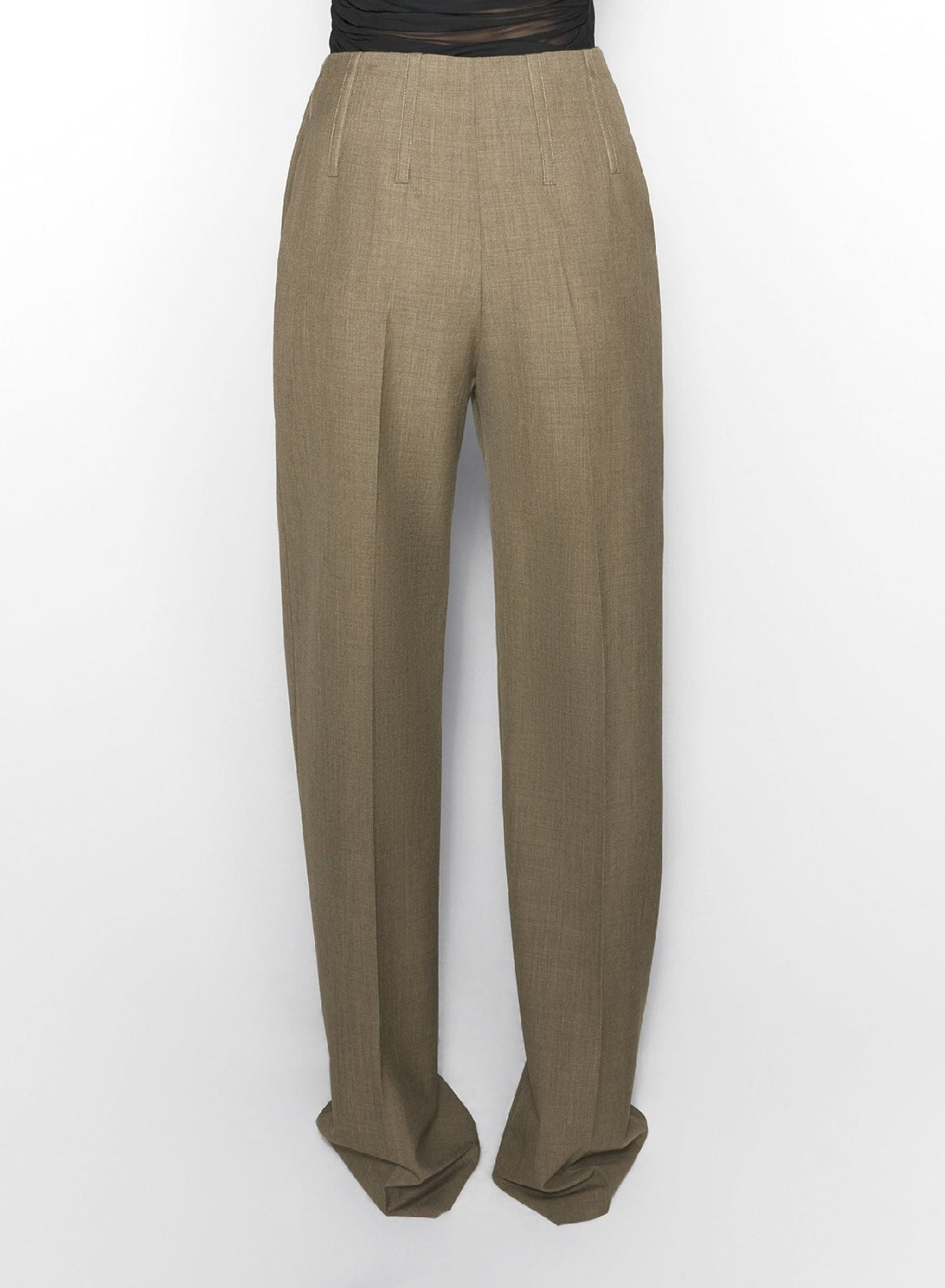 KAKI // khaki corset tailored trousers