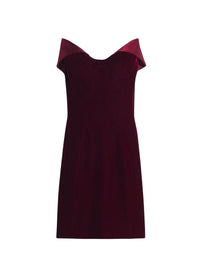 BLOOD RED // blood red satin and velvet mini dress