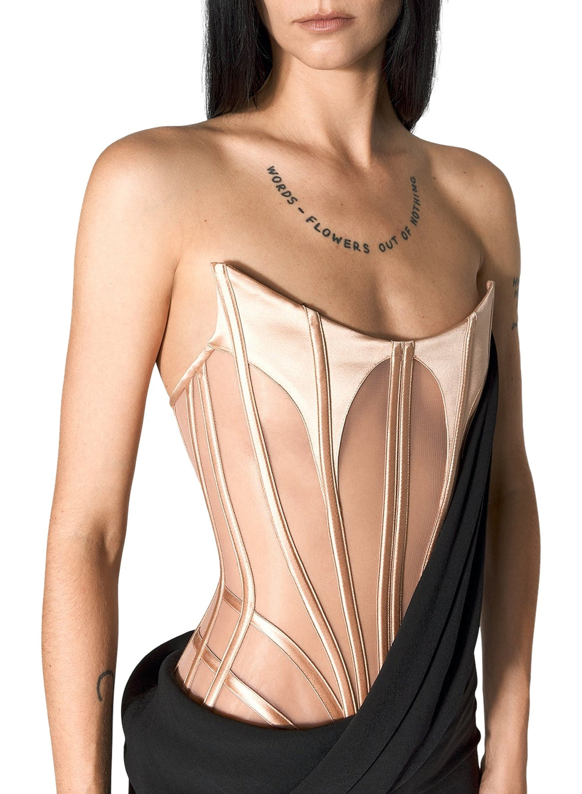 BLACK NUDE 01 // mugler signature corset gown
