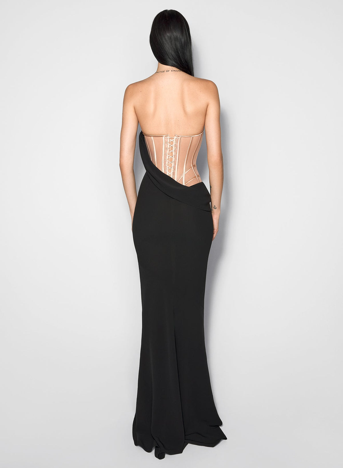 BLACK NUDE 01 // mugler signature corset gown