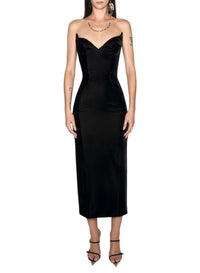 BLACK // black signature strapless velvet gown