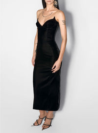 BLACK // black signature strapless velvet gown