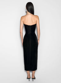 BLACK // black signature strapless velvet gown