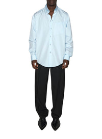 OXFORD BLUE // oxford blue pierced shirt