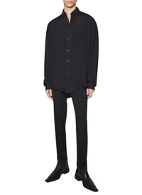 BLACK // black pierced shirt