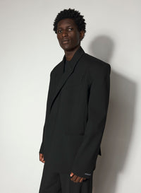 BLACK OVERSIZED TAILORING JACKET
